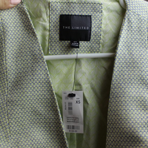 The Limited Blue and Yellow Open Front Blazer - Picture 6 of 6